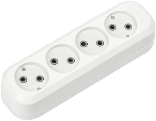 Колодка без заземления Smartbuy 4-м 10А 2200Вт белый картинка 